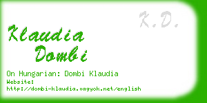 klaudia dombi business card